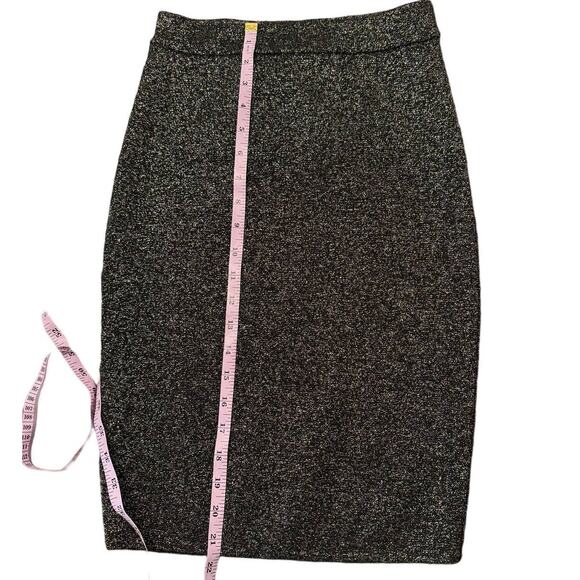 Diane Von Furstenberg Black Gold Sparkly Pencil‎ Skirt P / XS - Picture 9 of 10
